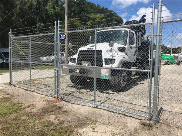 galvanized temporary chain link fence for truck safety