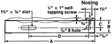 a drawing of grip strut stair tread grating