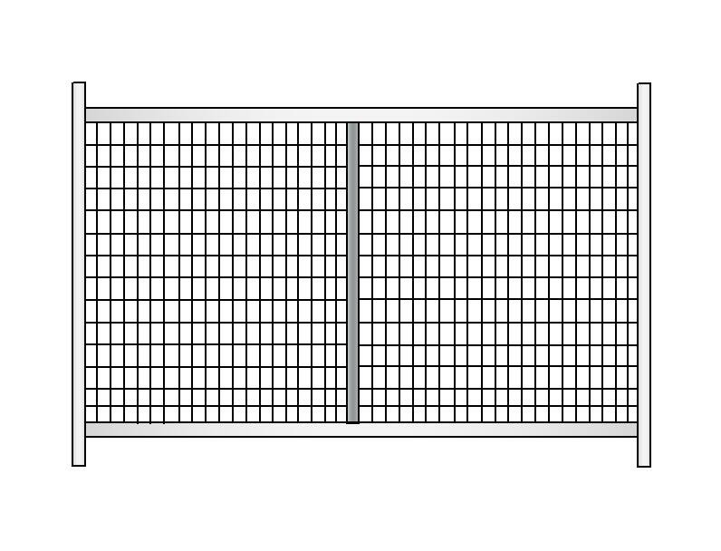 a drawing of 3300mm heavy duty temporary fence panel