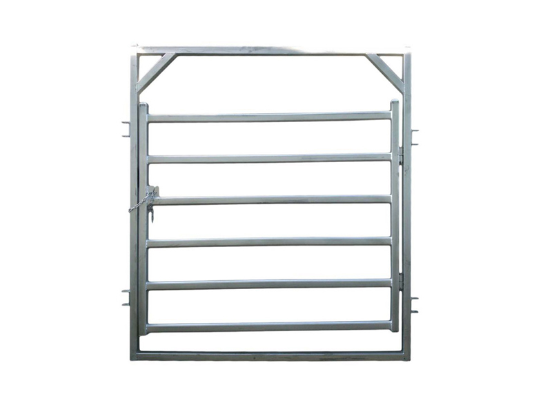 galvanised cattle fence gate