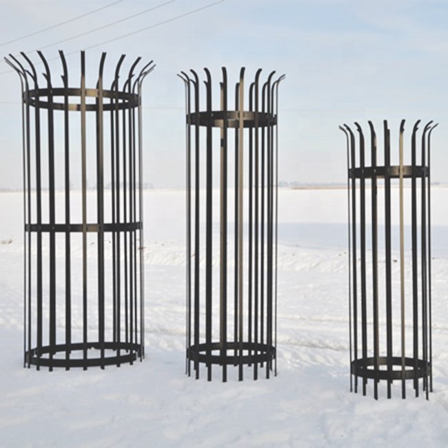 3 different height of steel tree guards