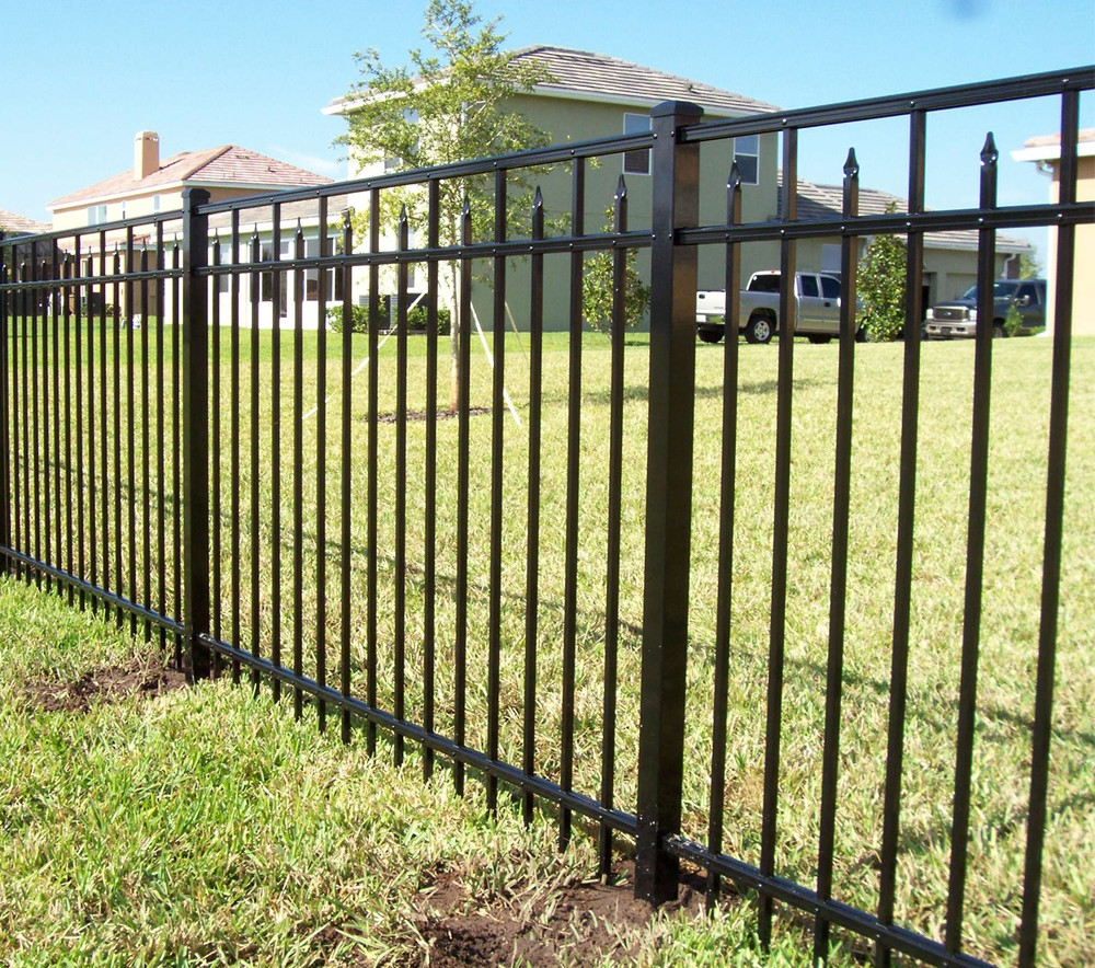 steel pickets around the villa