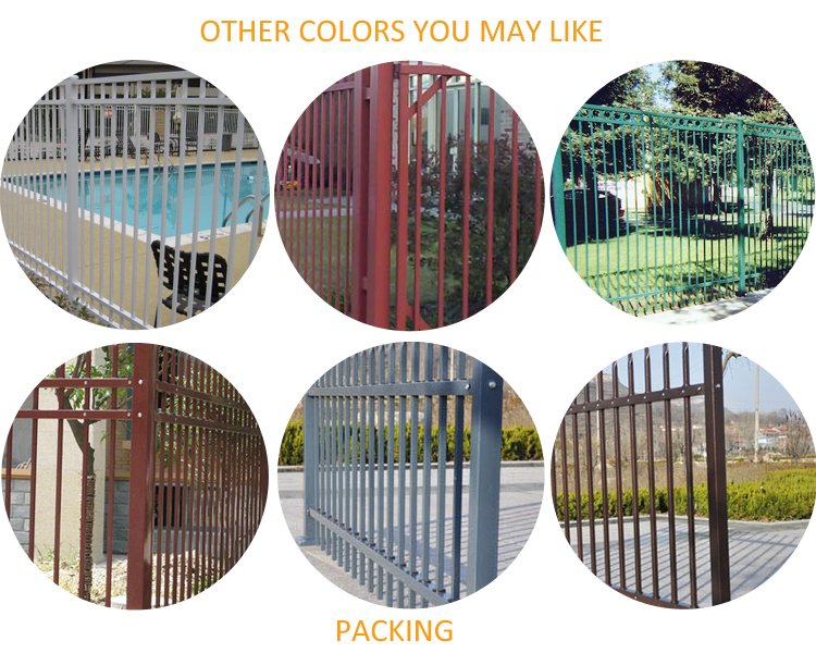 outras cores de portão de estacas de metal
