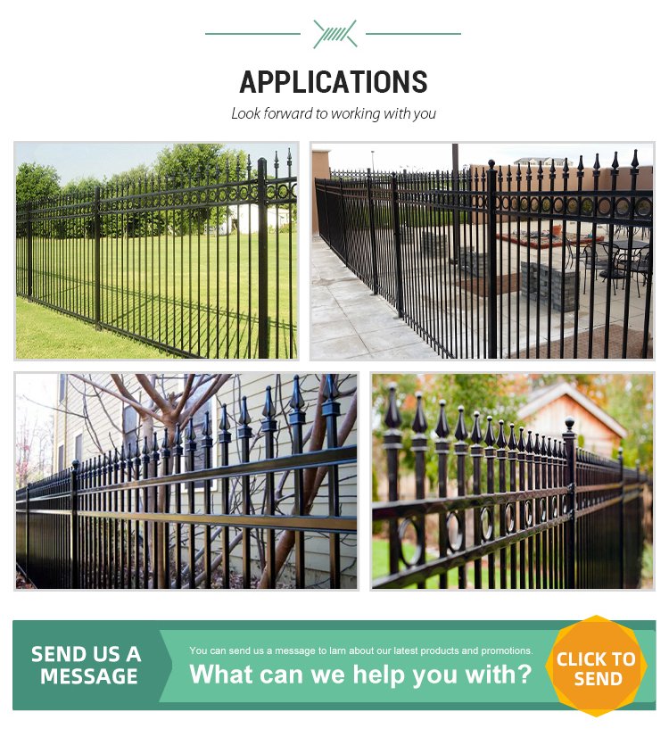 The applications of steel picket fence