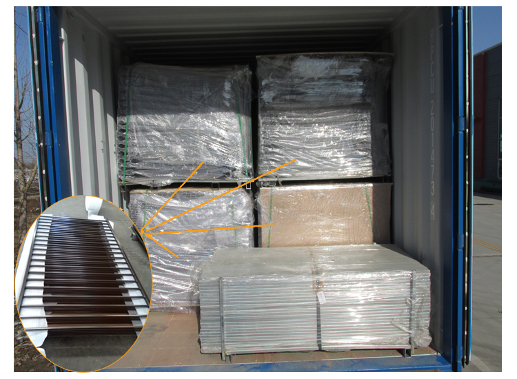 The packing and loading of pool safe fence