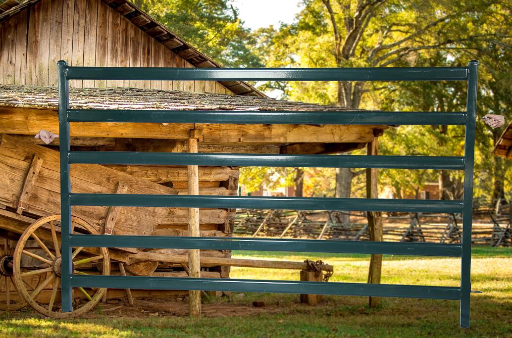 Powder coated dark green color cattle panels