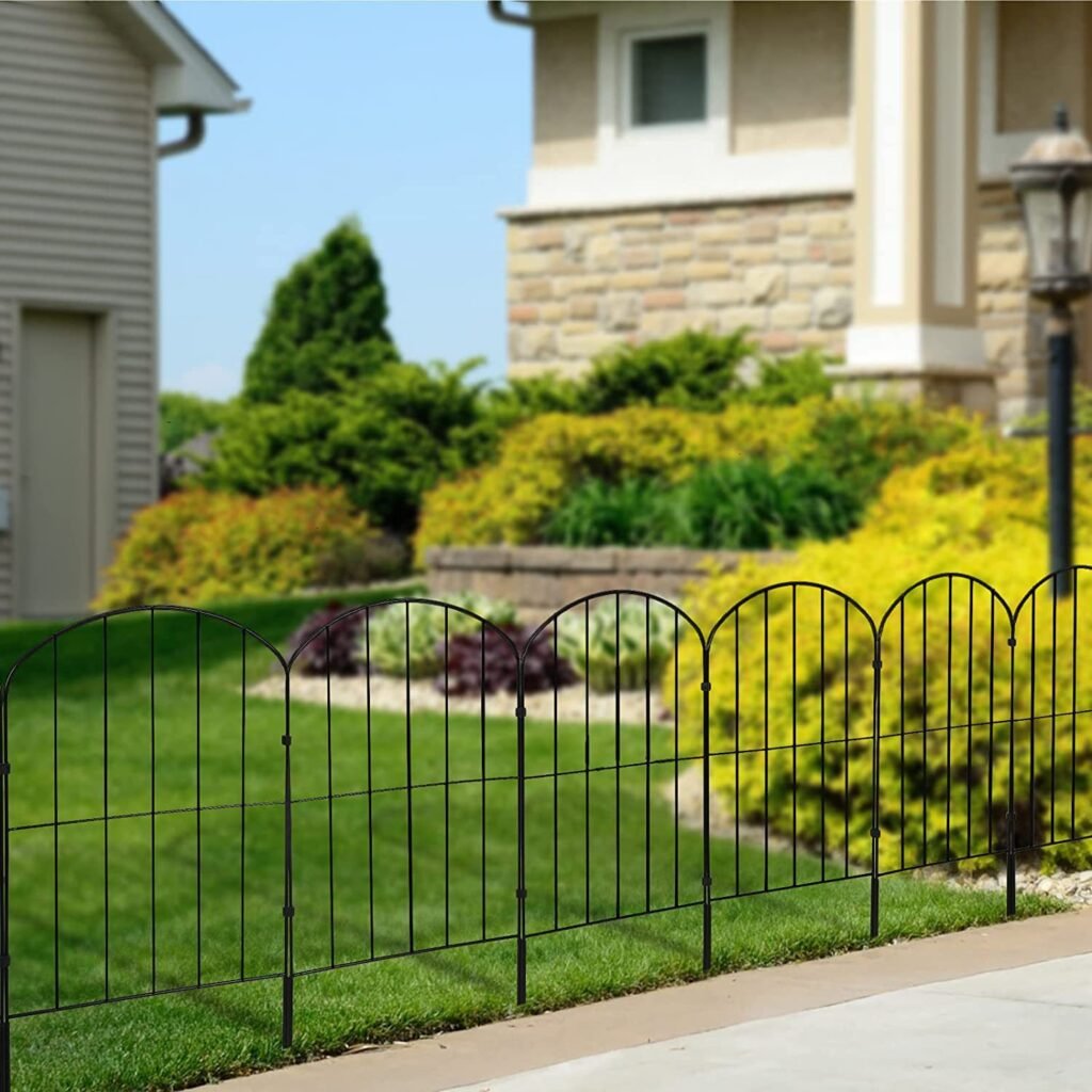 garden fences installed in front of a house