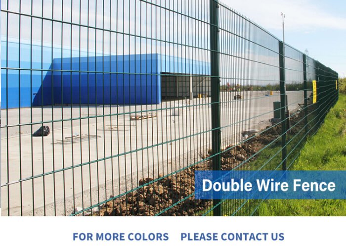 a picture of double wire fence in the plant