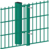 The post connedts double wire mesh fence panel with bar and clamps