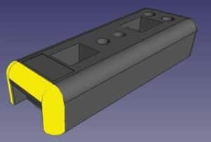 a rubber base with yellow hivis edge