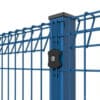 powder coated blue roll top fence