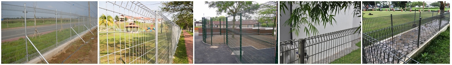 The application of roll top fencing panels