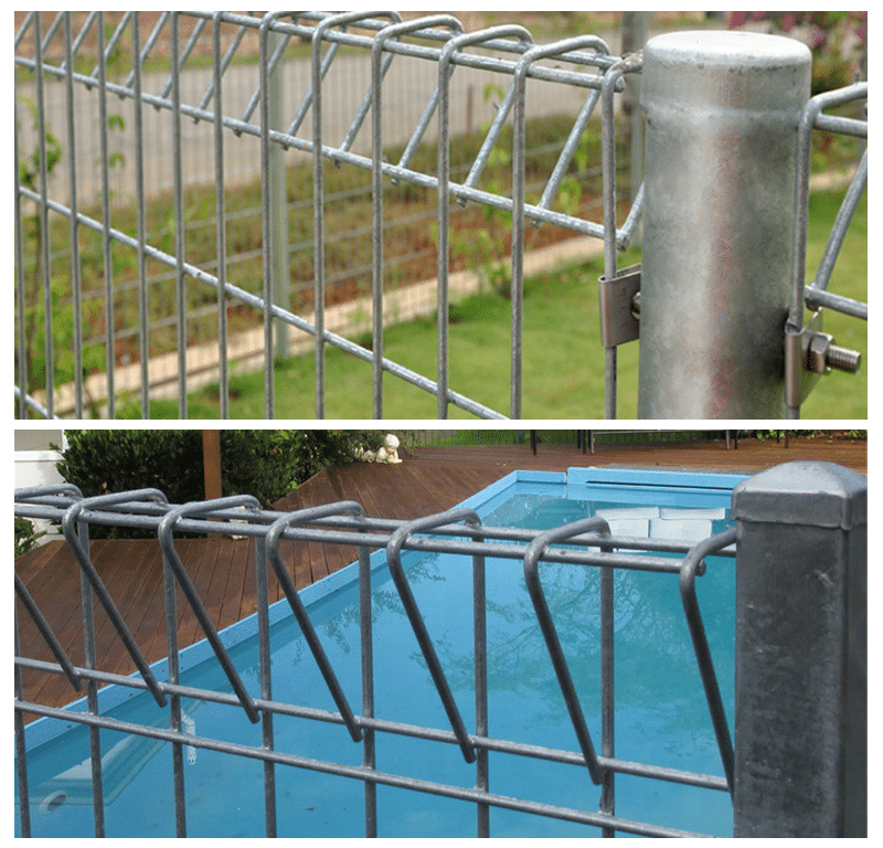 The round and square post for roll top mesh fencing