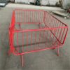 Powder coated red color of metal barricades