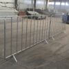 The galvanized crowd control barricades with welded cross bases