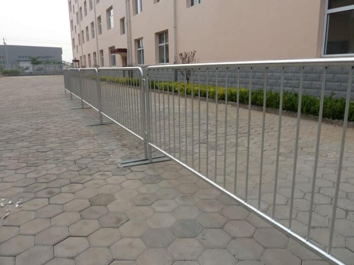 some steel barricades installed in our company