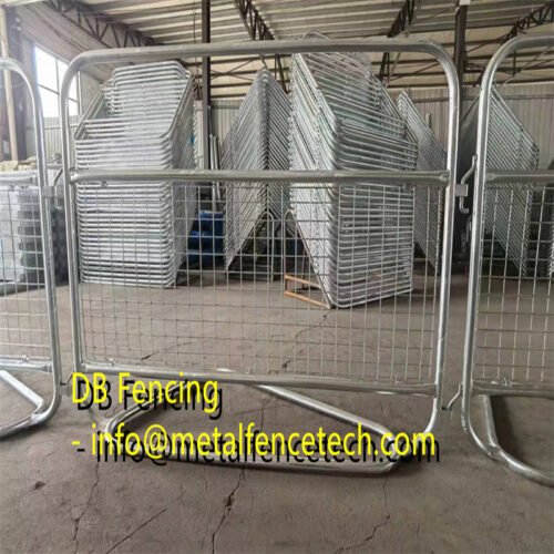 hot dipped galvanized police barriers in our workshop.