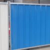 The blue color of hoarding panel