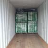 The green temporary fence feet loaded into container