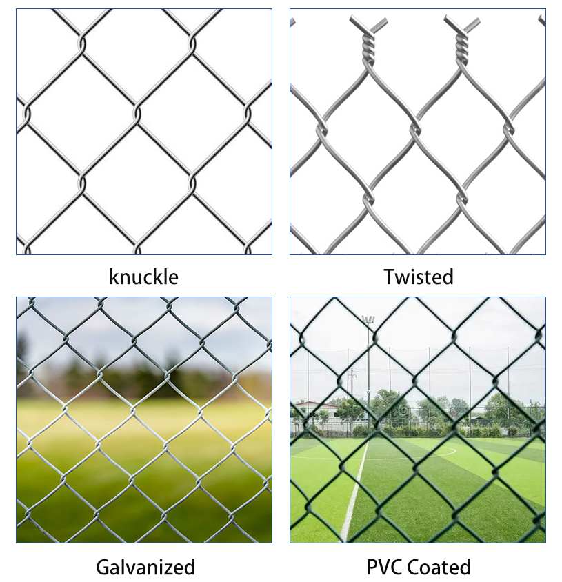 The knuckle and twisted edge of chain wire fencing