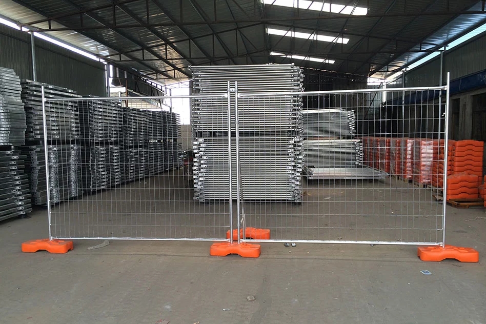 two construction site fencing in our factory