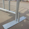 Galvanised steel flat feet with two vertical tubes for crowd barrier fencing