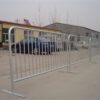 Some metal crowd barriers installed in our company