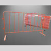 galvanized and powder coated orange crowd barrier