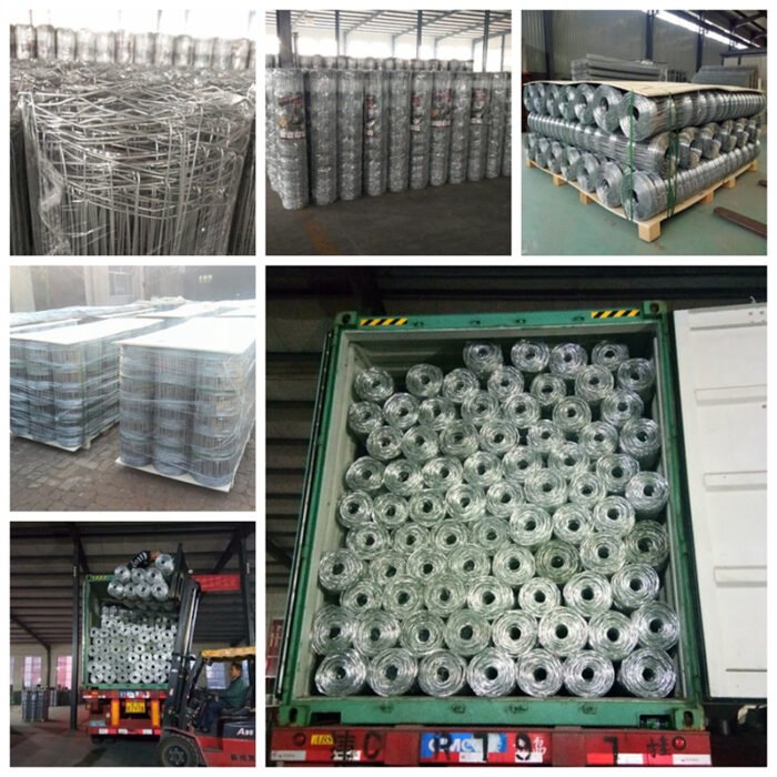 The packing and loading of wire mesh farm fencing