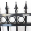 The speartop of steel fence panel