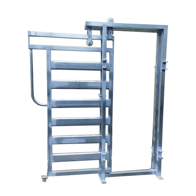 a picture of galvanised sliding gate for cattle