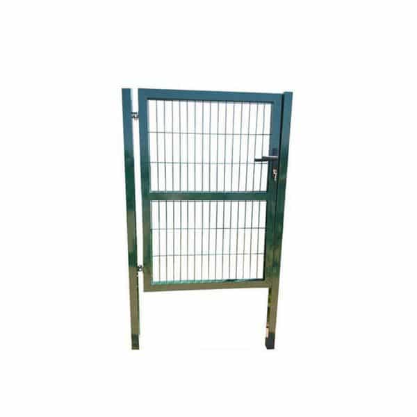 Single fence gate for welded fencing mesh