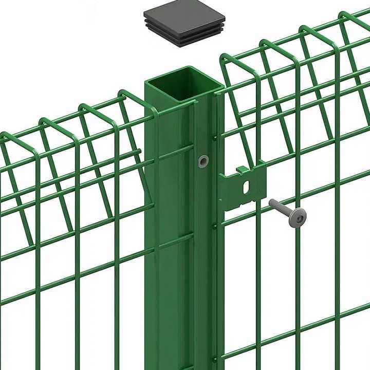 Quality brc welded wire mesh fence 4mm diameter custom height welded roll top pvc coated brc fence