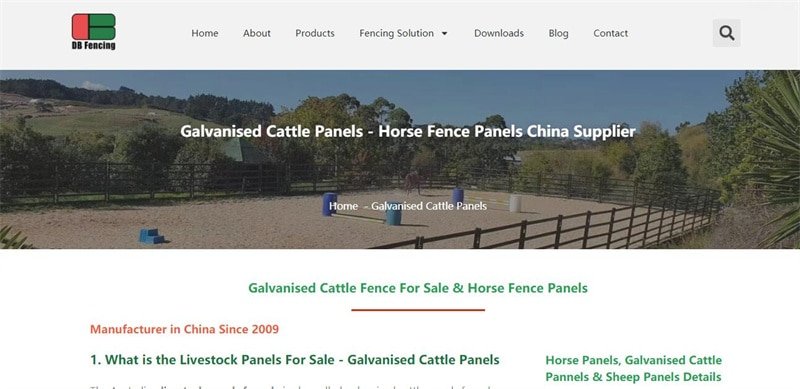 Sitio web de DB Fencing