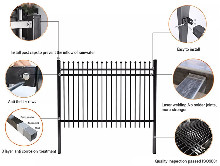 high quality of cheap metal fencing