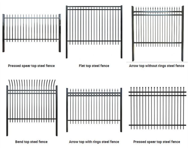 Os 6 tipos de cerca de aço ornamental 