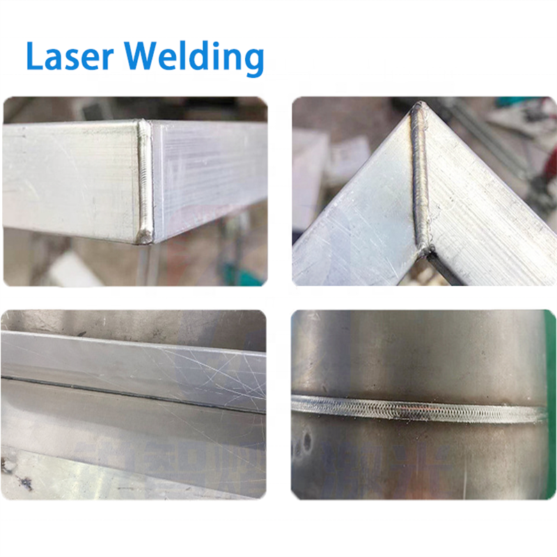 The laser welding showing for metal fence