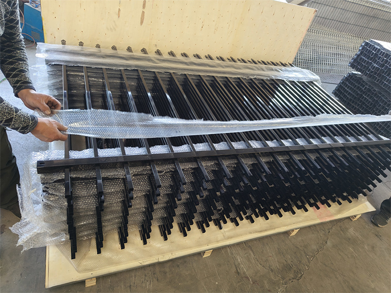 The packing of metal security fencing
