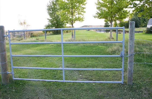 Discover our Heavy Duty Galvanized Steel Farm Gate, designed for durability and functionality. This high-quality gate features welded joints and mesh detail, offering great value for your fencing needs.