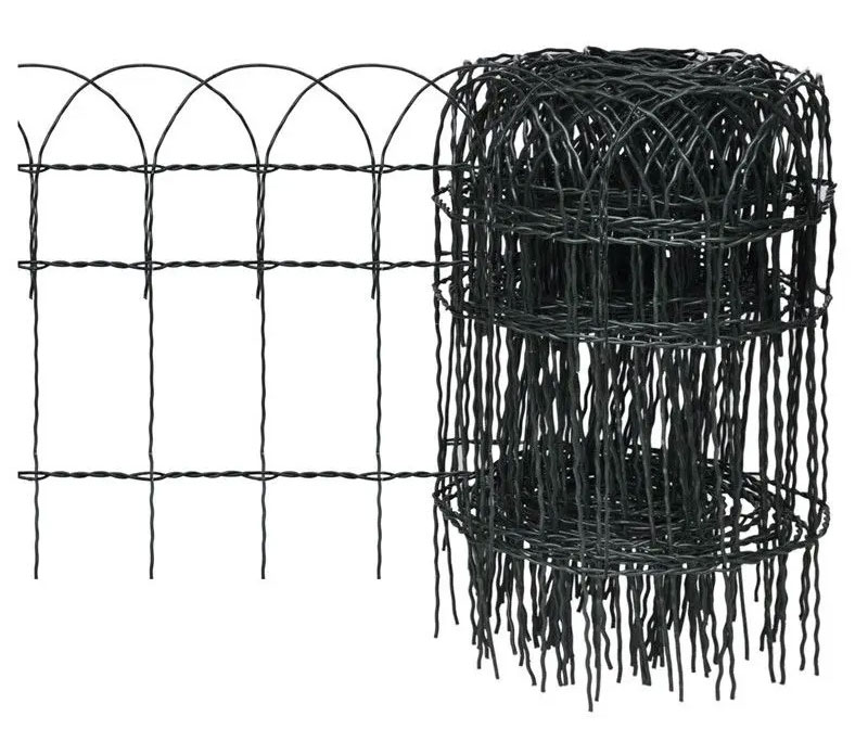 Enhance your landscape with our decorative wire garden edging. This stylish border fence, available in PVC coated and wrought iron options, adds a chic touch to any garden.