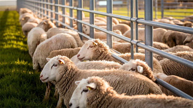 A thriving sheep farm utilizing effective fencing solutions for optimal livestock management.