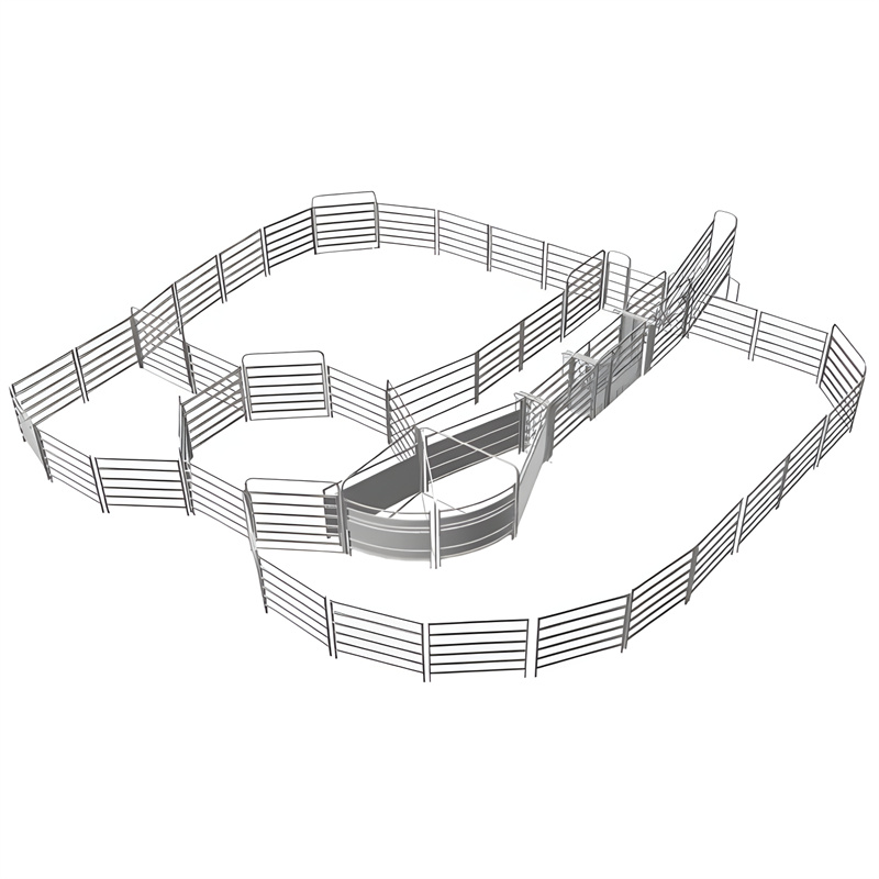 A detailed layout of a sheep corral panel setup, designed for efficient livestock management.