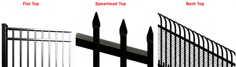 black steel fence