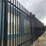 corrugated metal fence panel