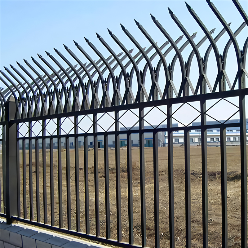 black metal fence