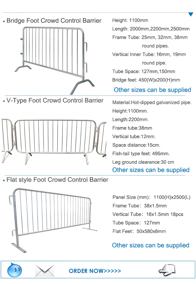 temporary crowd control barriers