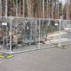 Eco-friendly sandbag alternative for chain link fences