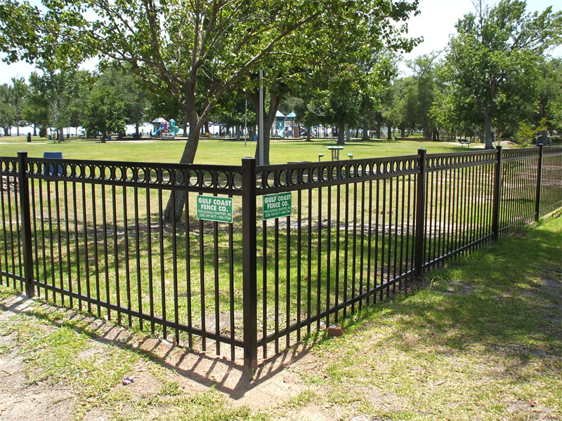 black metal fence
