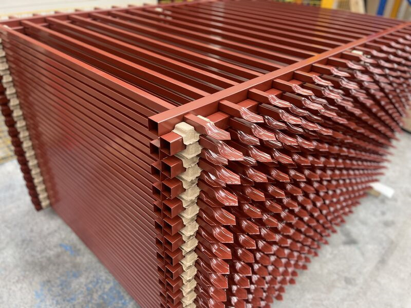 corrugated metal fence
