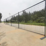 gray temporary fence